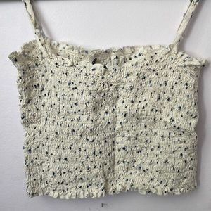 Brandy Melville Smocked Floral Tank